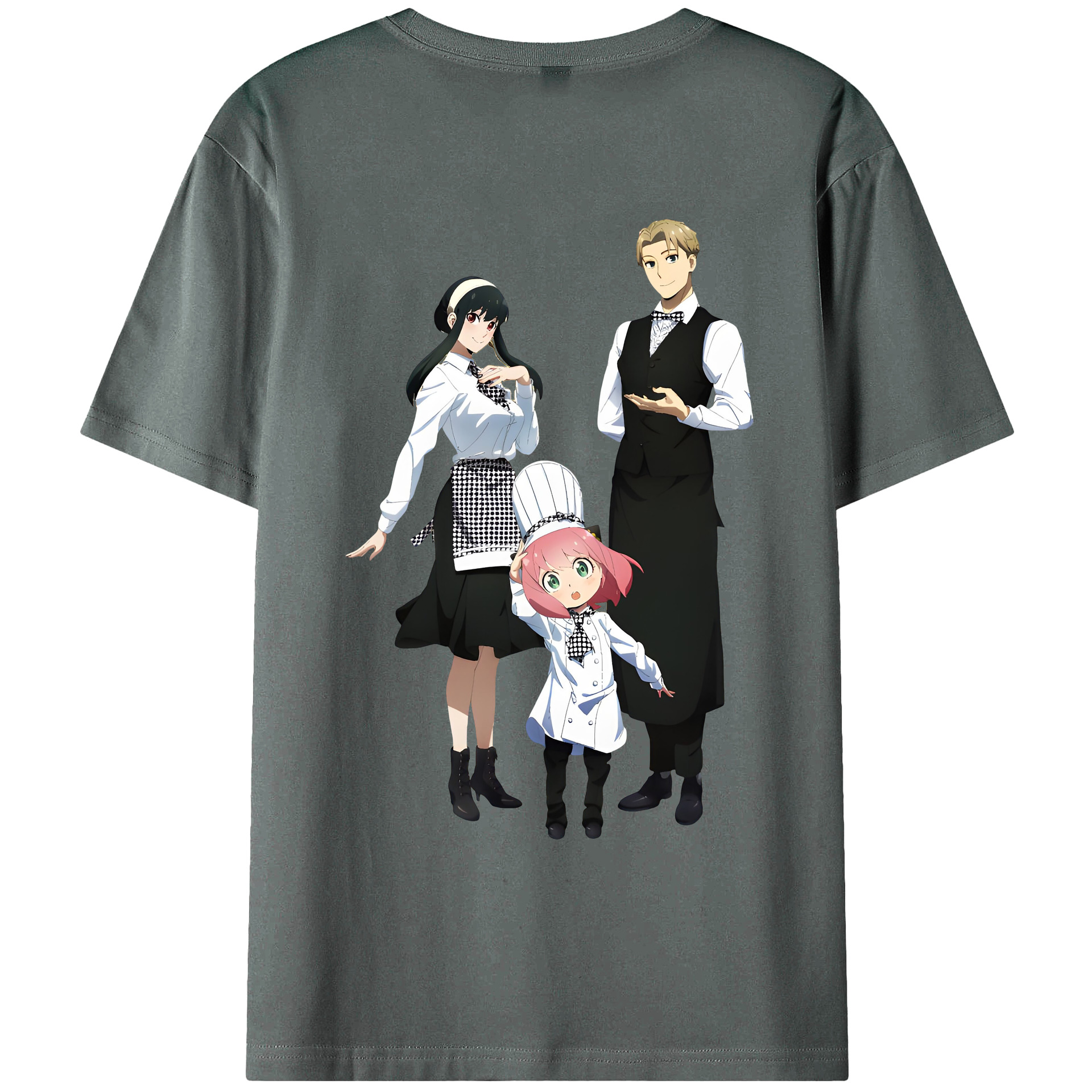 （画像用） SPY×FAMILY间谍家家酒 綿100％ メンズ半袖Tシャツ（バックプリント） 通気性